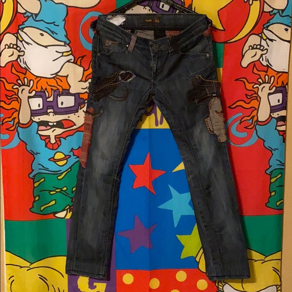 By raw jeans